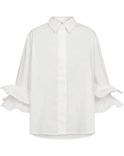 Co' Couture - HalenCC Flare Skjorte - White